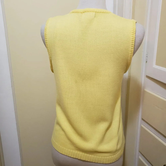 Vintage Sweater Vest / Sunny Yellow / Small/Medium - Picture 3 of 4